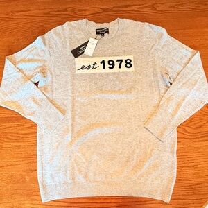 NWT Banana Republic Women’s est. 1978 Heather Gray Crewneck Wool Sweater XL